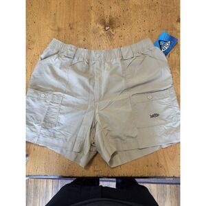 New AFTCO Bluewater Shorts Mens 42 Khaki Fishing Utility Cargo Pockets Outdoor